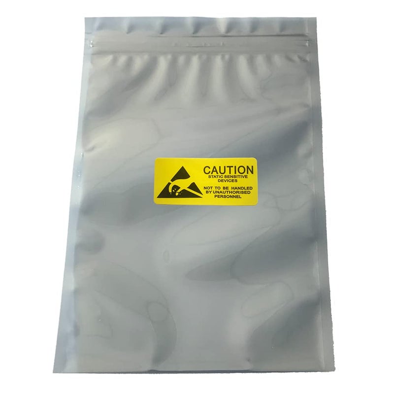 Daarcin 100pcs 5.9x7.87in/15x20cm Anti Static Bags,Premium ESD bags Resealable for 3.5'' SSD HDD with 100pcs Labels, Anti-static Bags for Hand Drive or Varieties of Electronic Device - Image 1